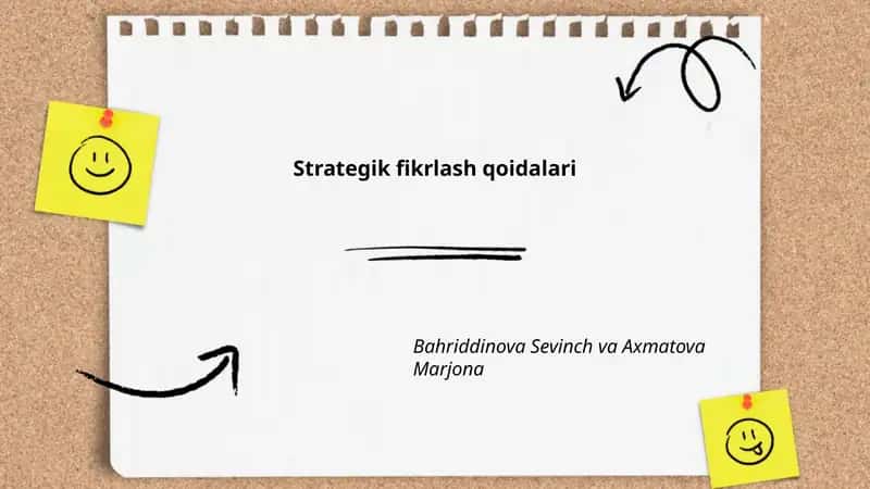Strategik fikrlash qoidalari