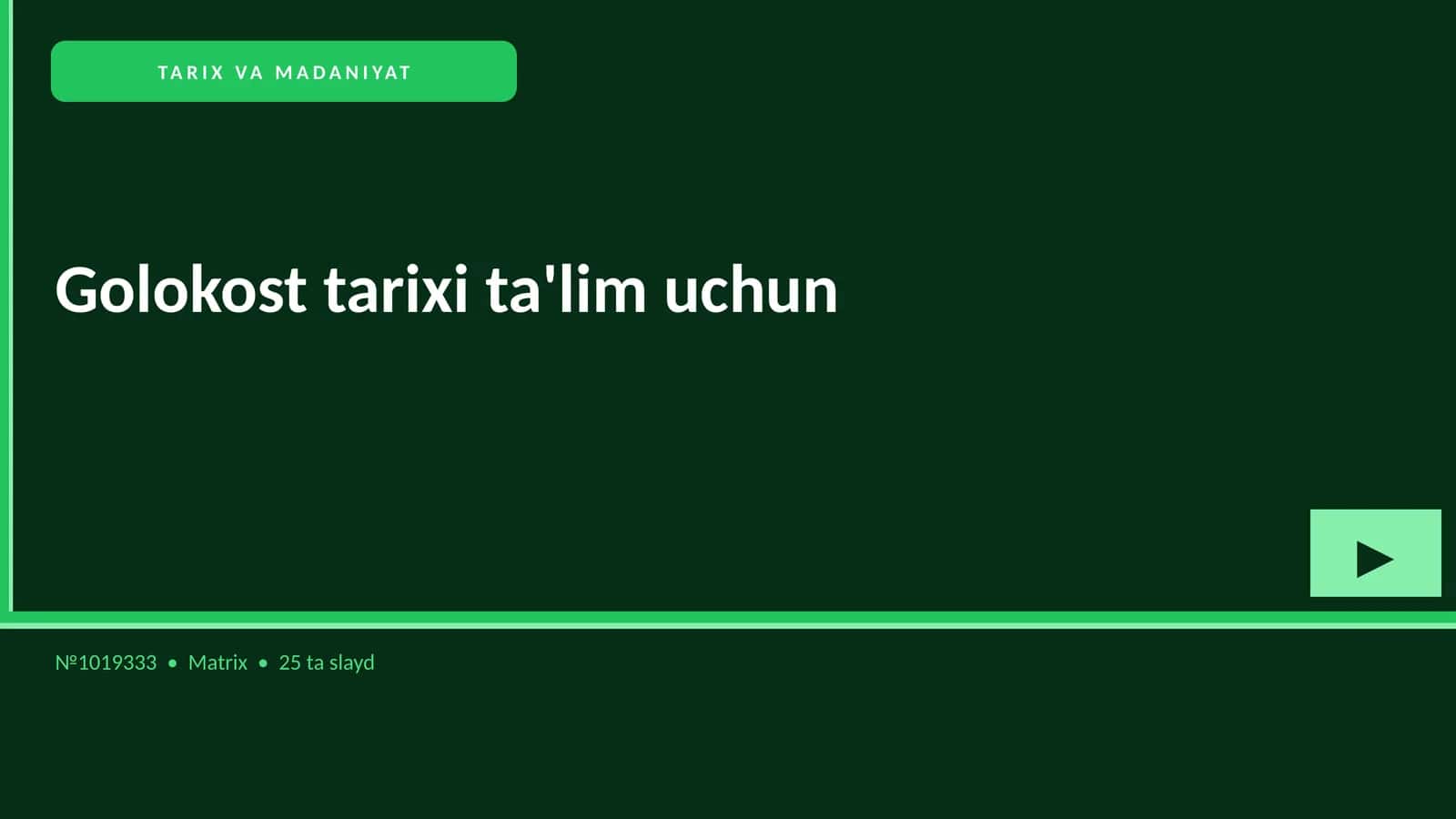 Golokost tarixi ta'lim uchun