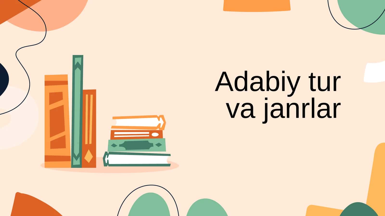 Adabiy tur va janrlar