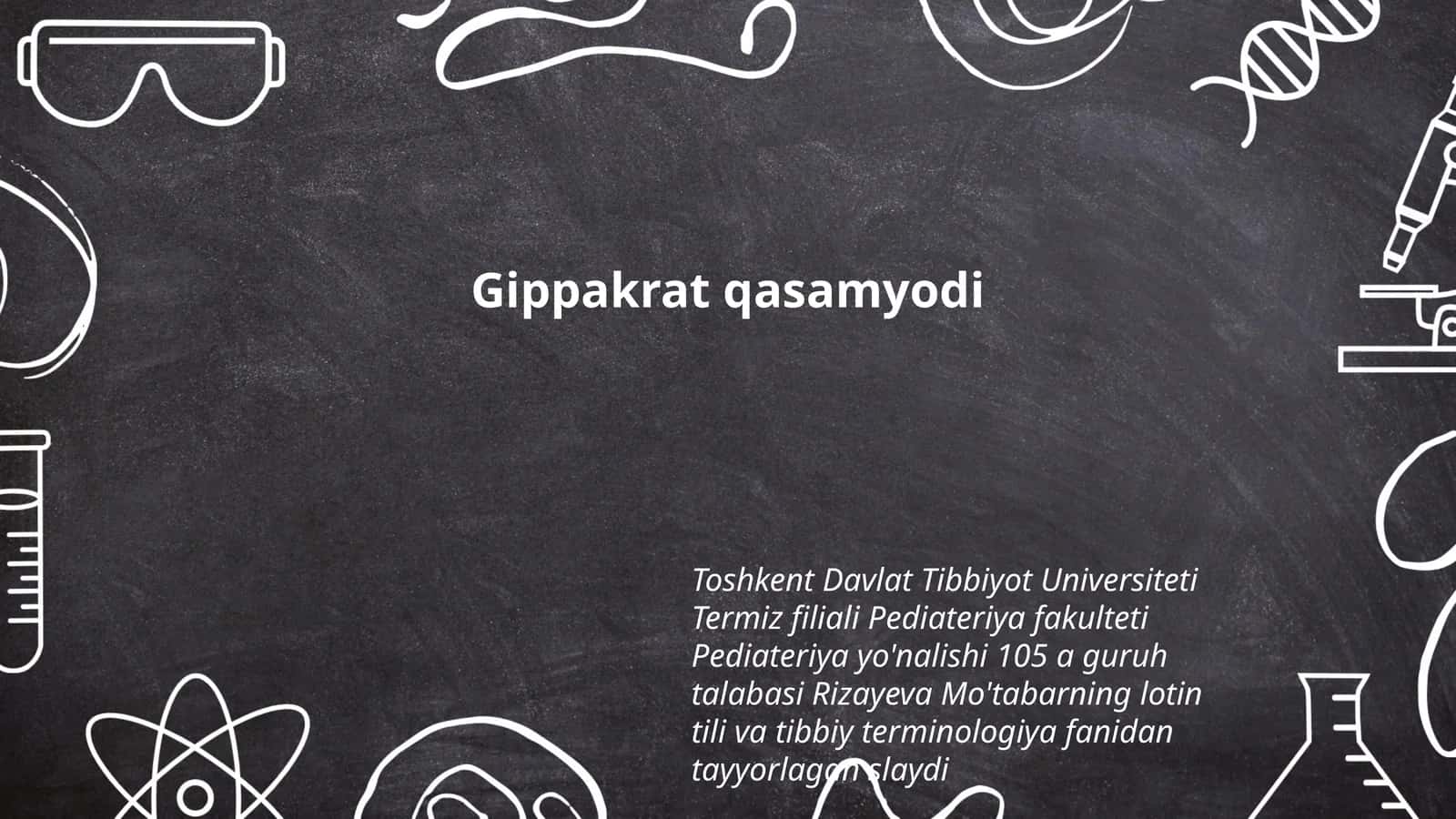 Gippakrat qasamyodi