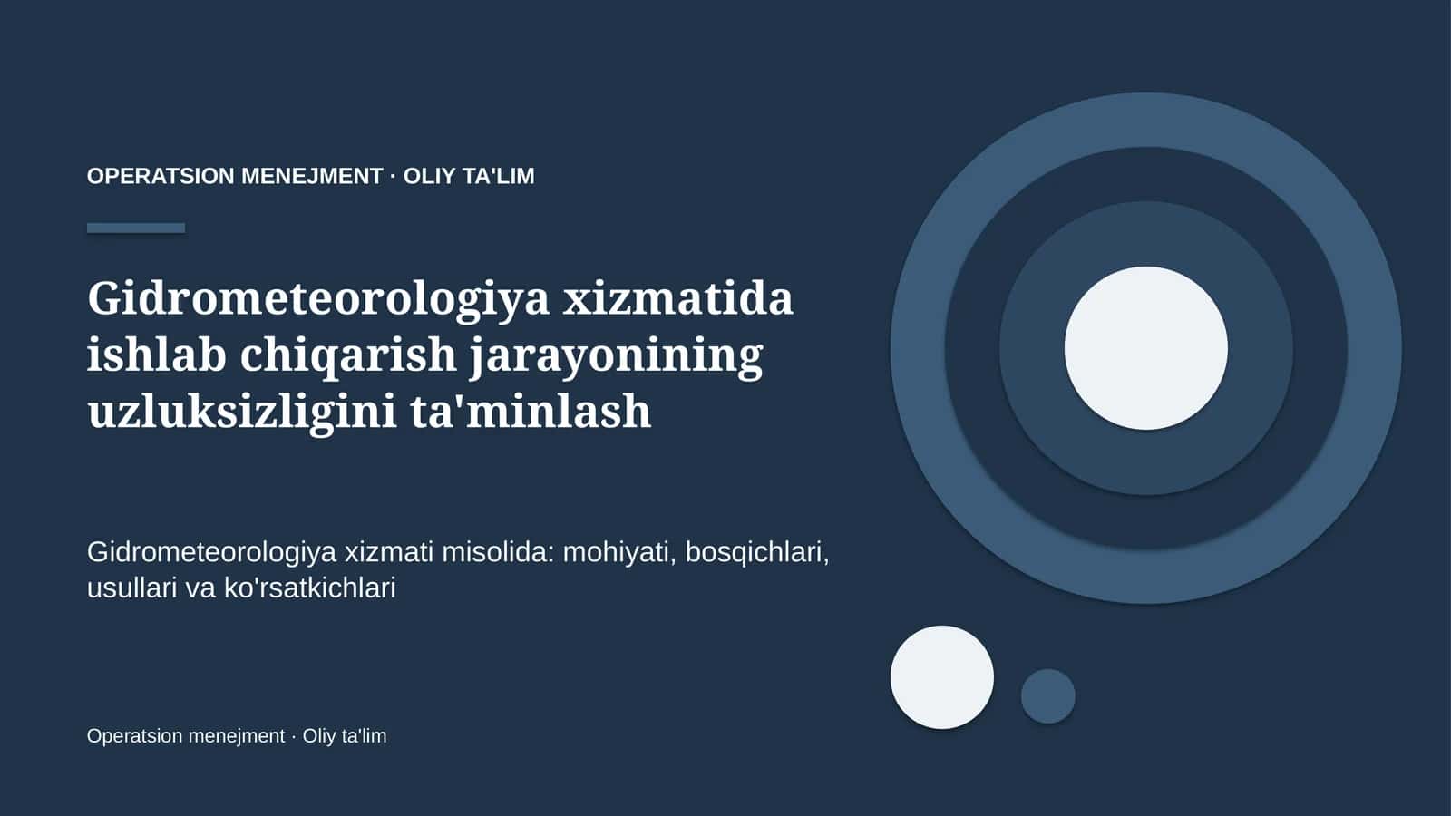 gidrometeorologiya xizmatida ishlab chiqarish jarayonining uzluksizligini ta'minlash 4055