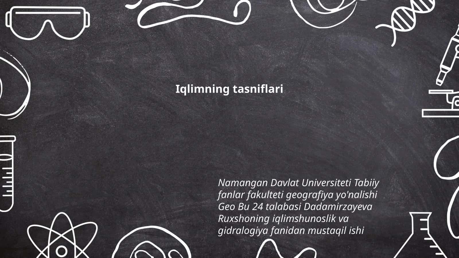 Iqlimning tasniflari