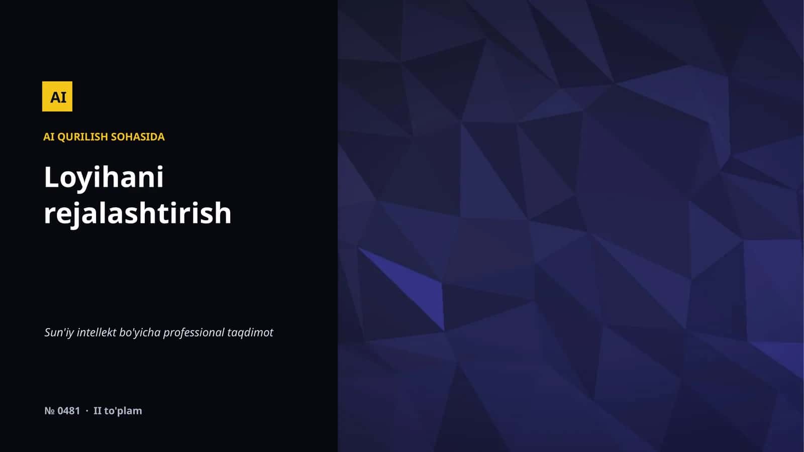 Qurilishda AI loyihalashtirish