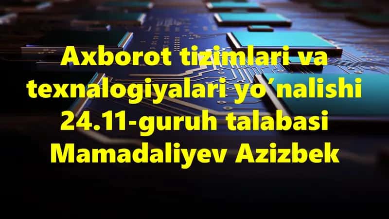 Maydon Tranzistorlari Ishlash Prinsipi
