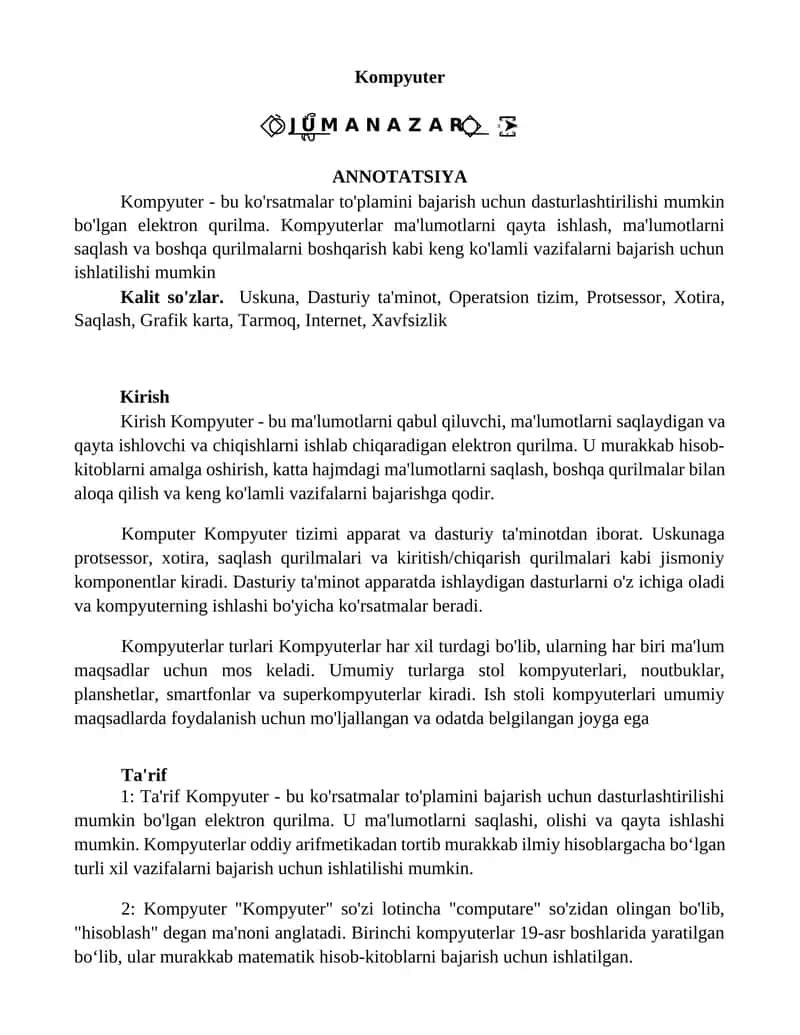 Kompyuter