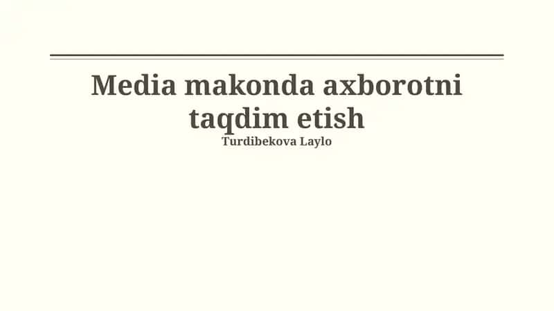 Ommaviy axborot vositalari: ta'rif, turlari va tarqatish usullari