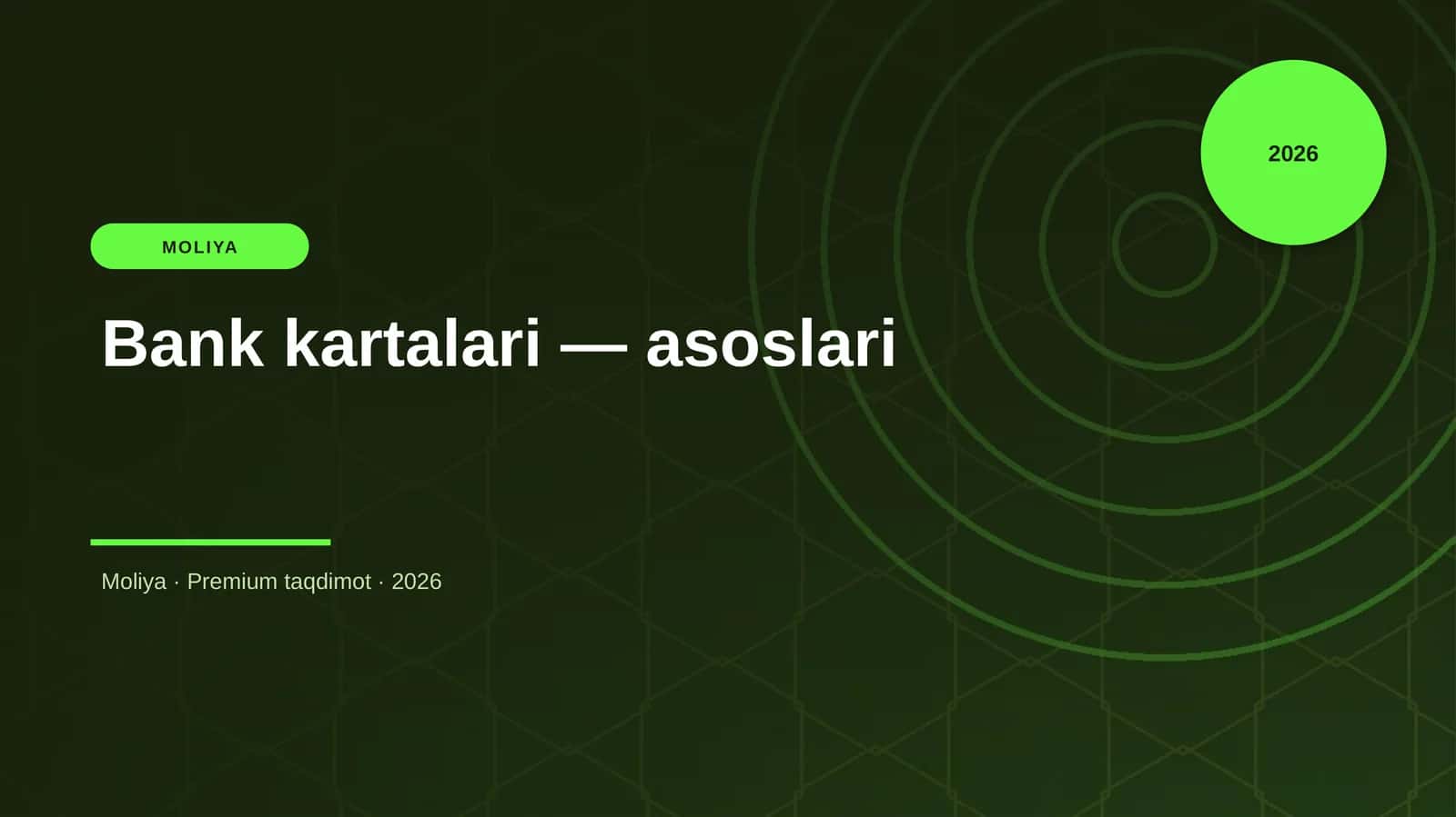 Bank kartalari — asoslari