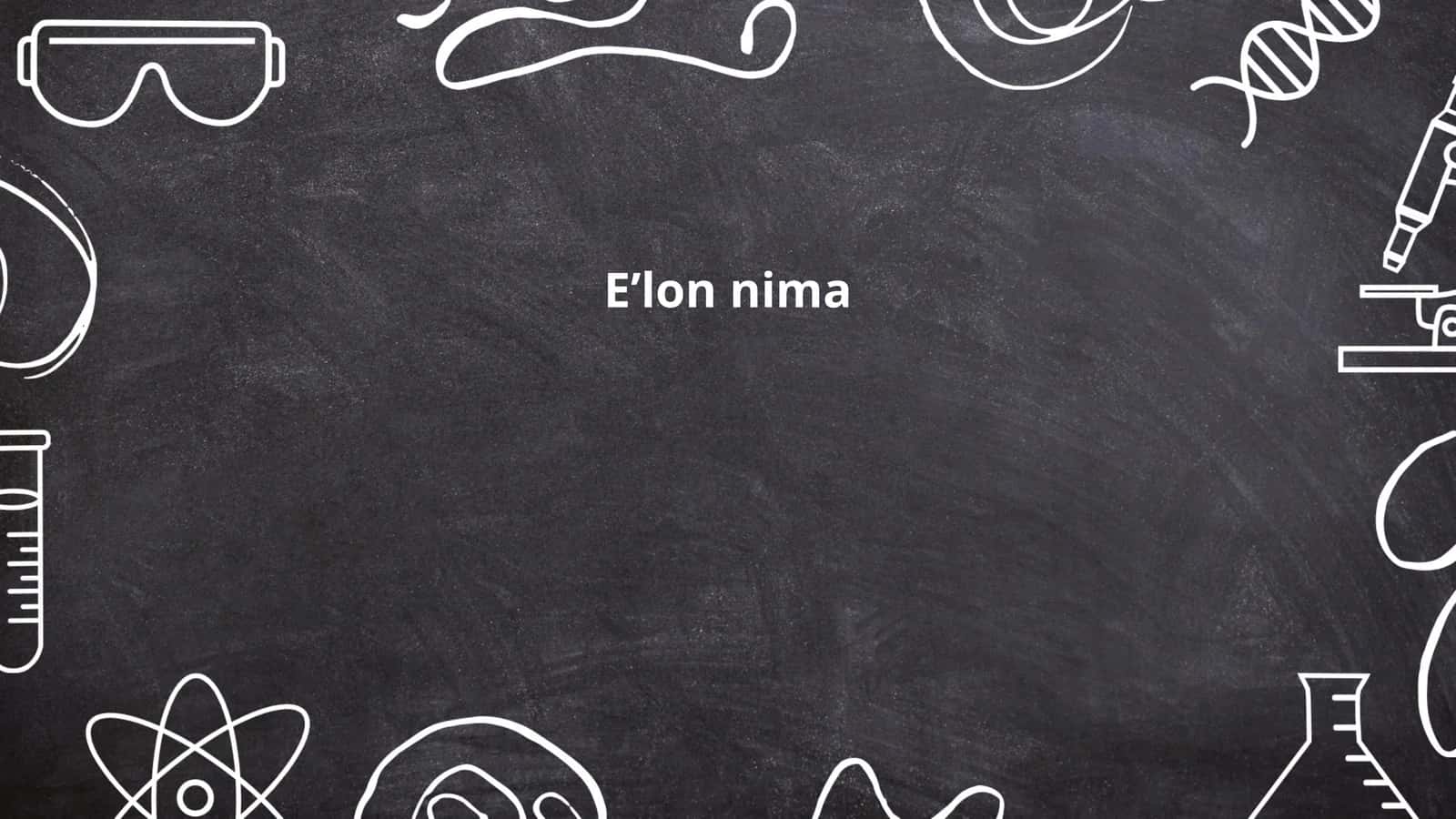 E'lon Turlari