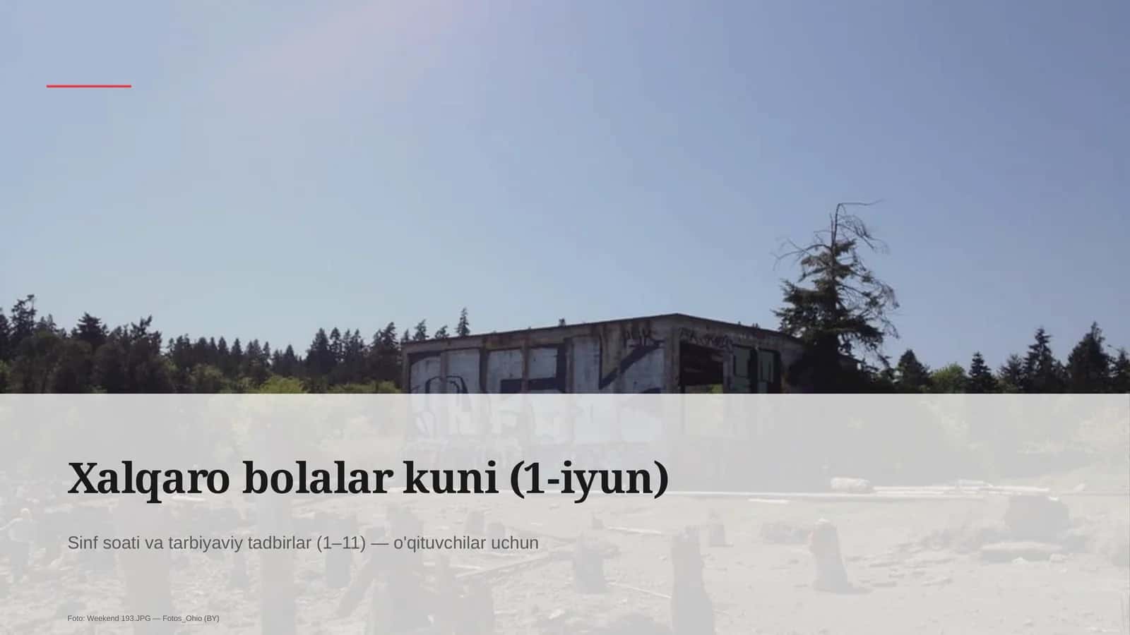 Xalqaro bolalar kuni (1-iyun)