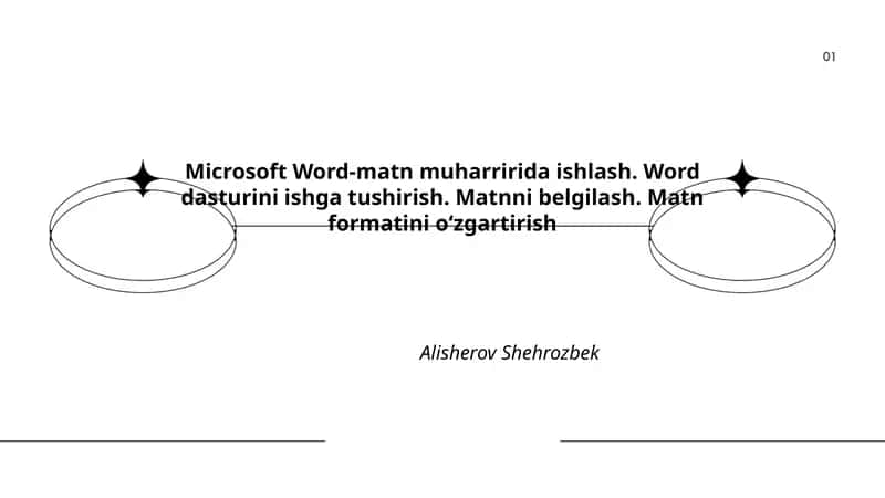 Microsoft Word-matn muharririda ishlash