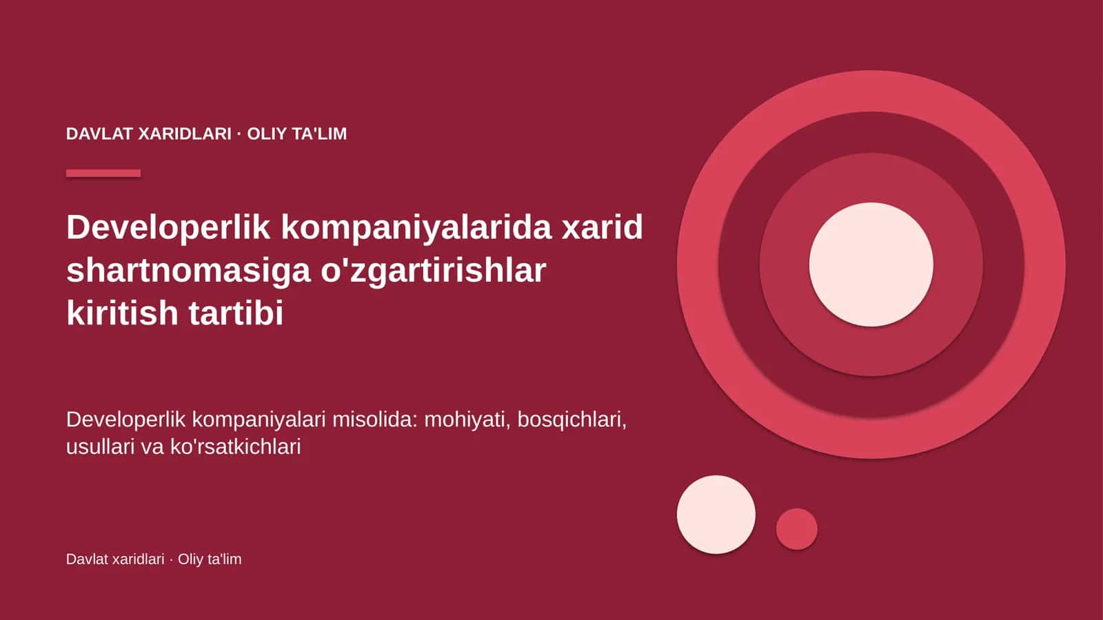 Developerlik kompaniyalarida xarid shartnomasiga o'zgartirishlar kiritish tartibi