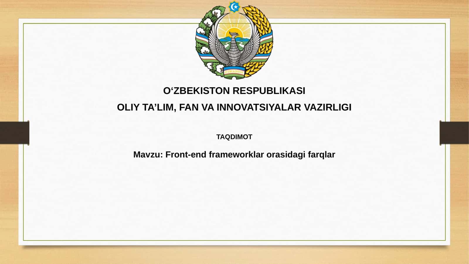 Front-end frameworklar orasidagi farqlar