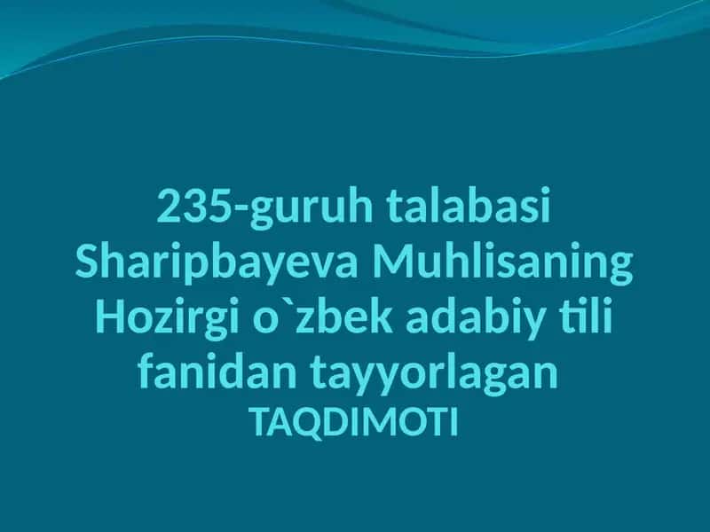 Ikkinchi darajali bo`laklar