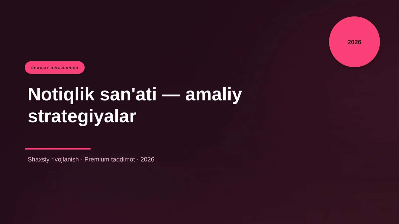 Notiqlik san'ati — amaliy strategiyalar