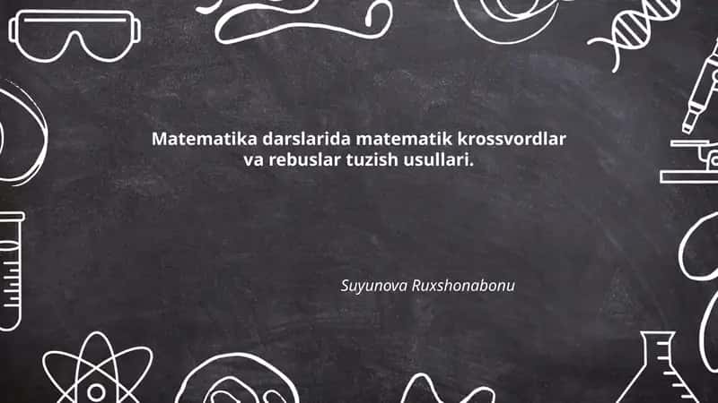 Matematika krossvord va rebuslar