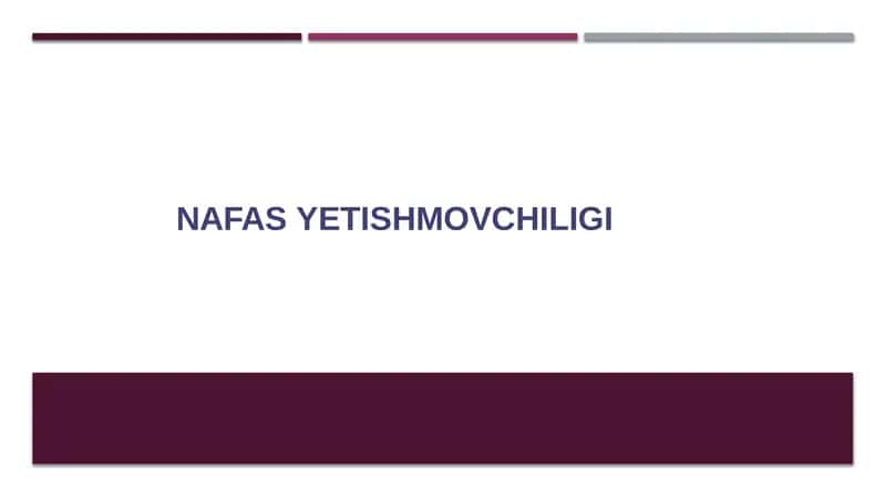 Nafas yetishmovchiligi