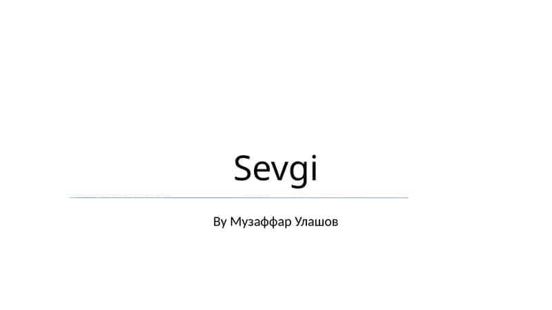 Sevgi