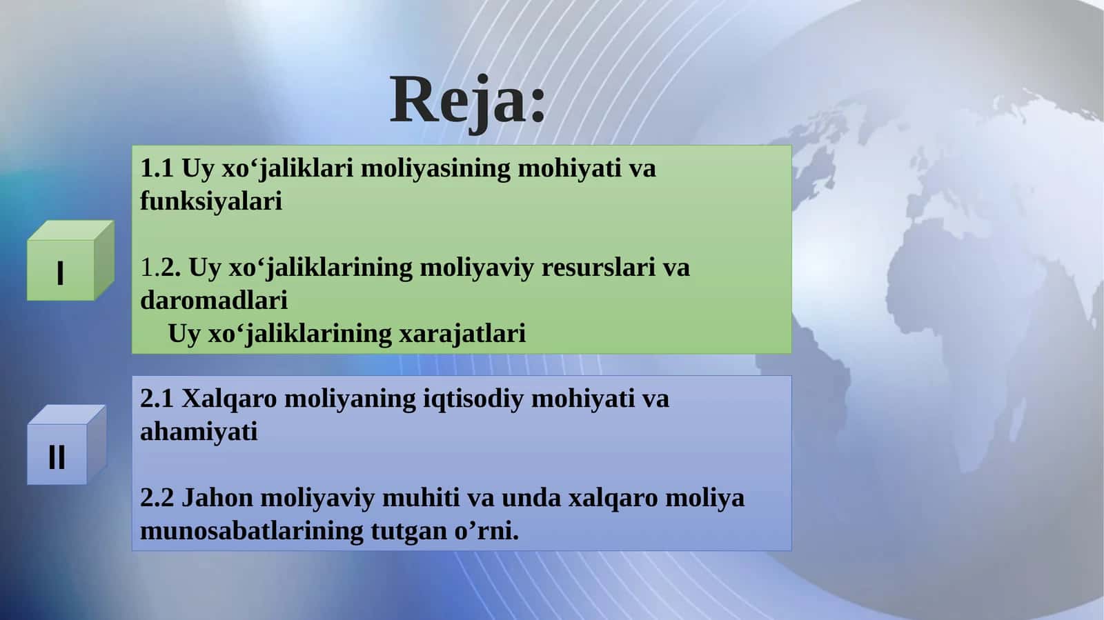 Uy xo'jaliklari moliyasi
