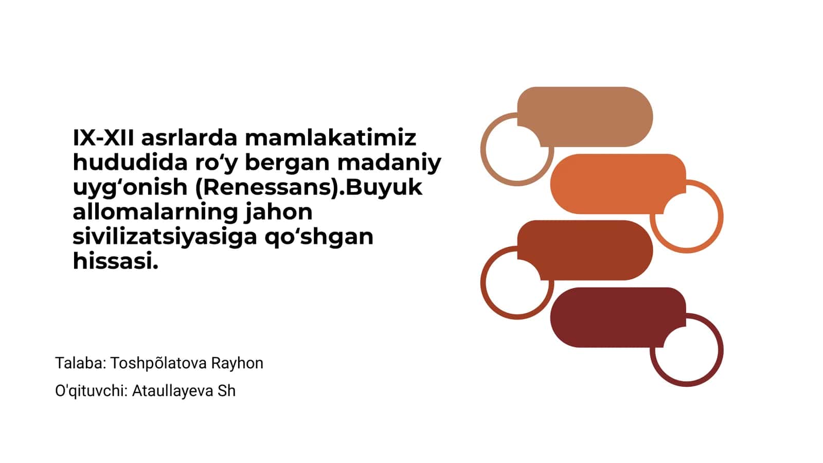 IX-XII asrlarda mamlakatimiz hududida ro‘y bergan madaniy uyg‘onish