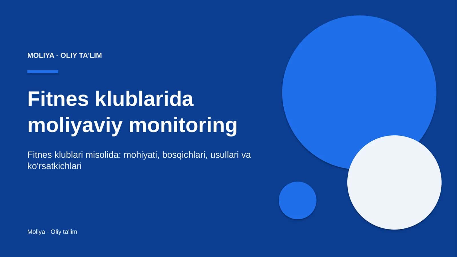 Fitnes klublarida moliyaviy monitoring