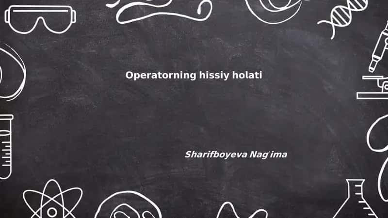 Operatorning stressi
