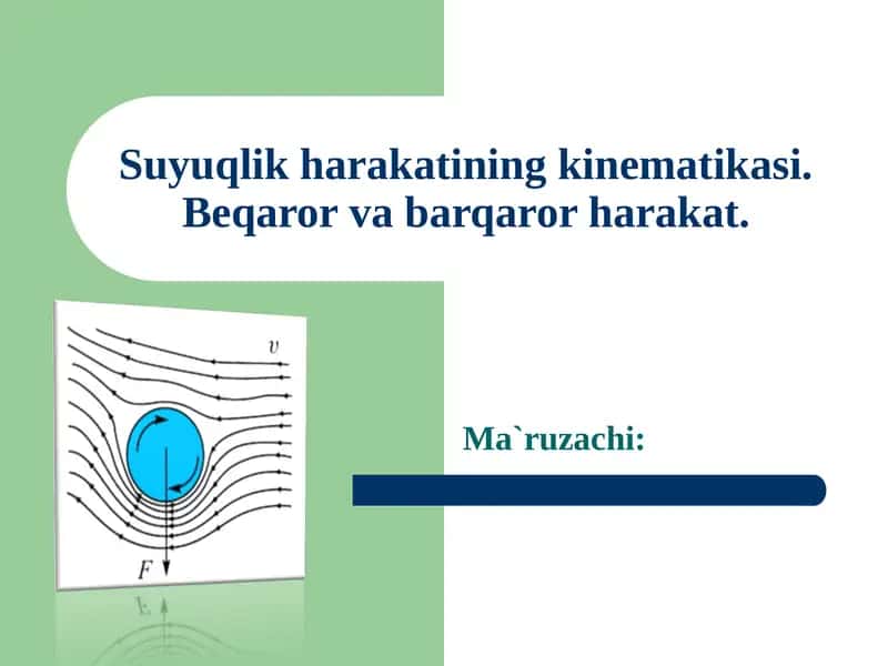 Suyuqlik harakati kinematikasi