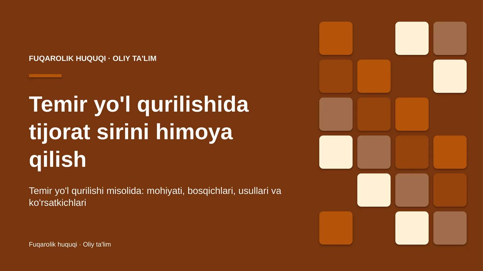 temir yo'l qurilishida tijorat sirini himoya qilish 1489