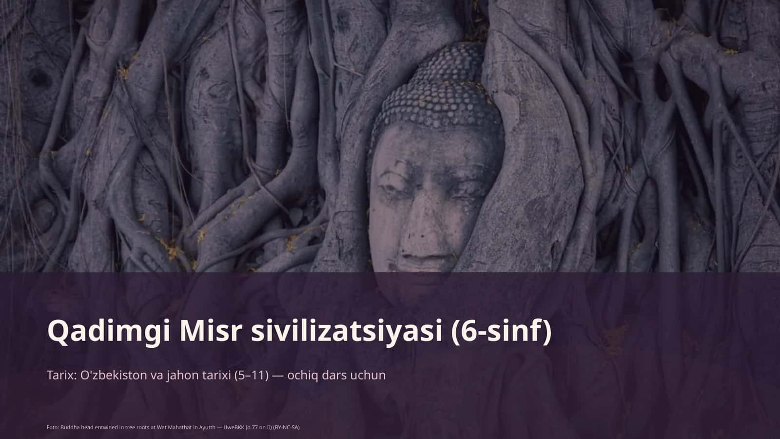 Qadimgi Misr sivilizatsiyasi (6-sinf)