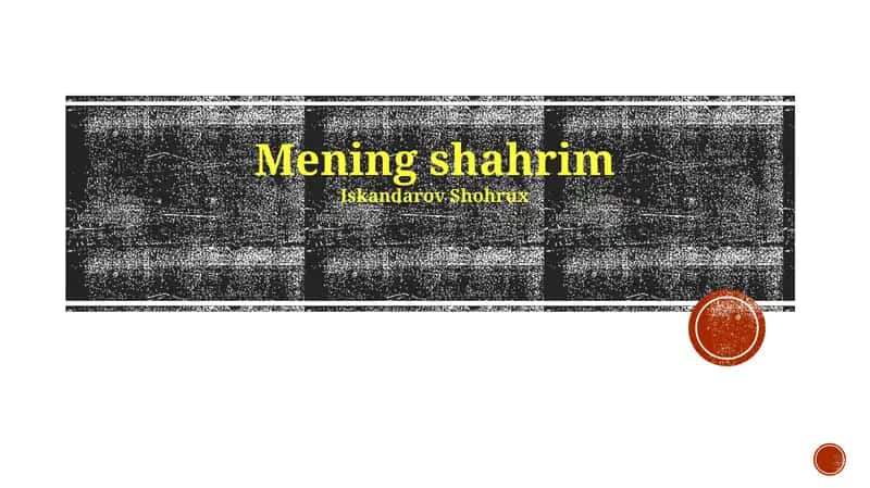 Shaharimning Tarixi