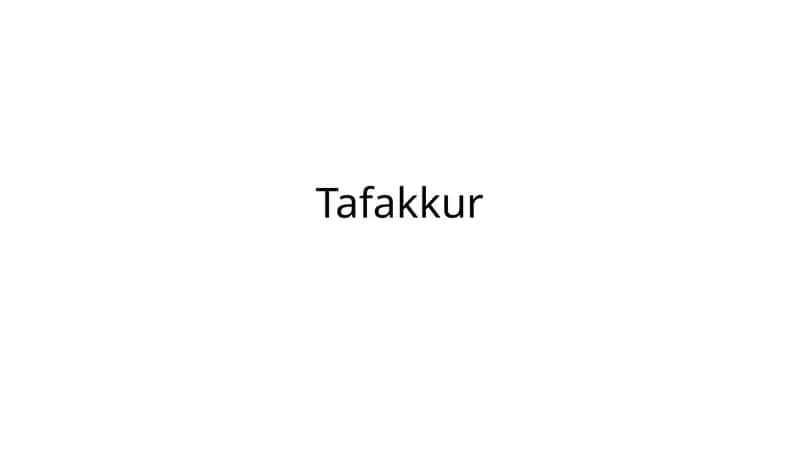 Tafakkur - krossvord