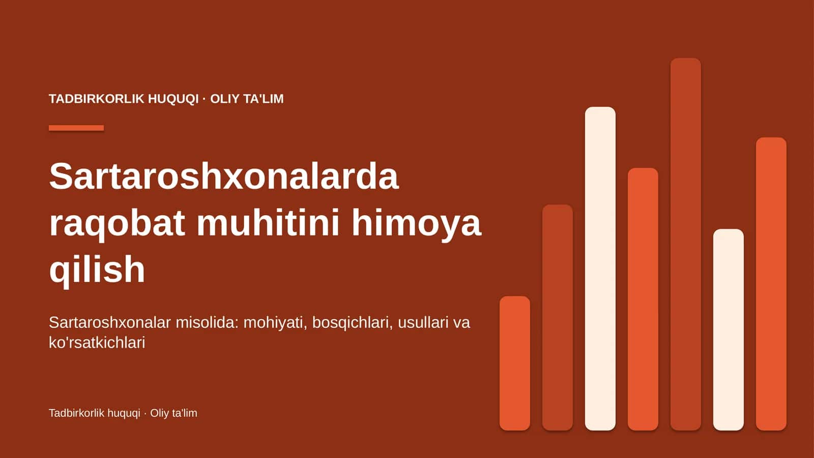 Sartaroshxonalarda raqobat muhitini himoya qilish