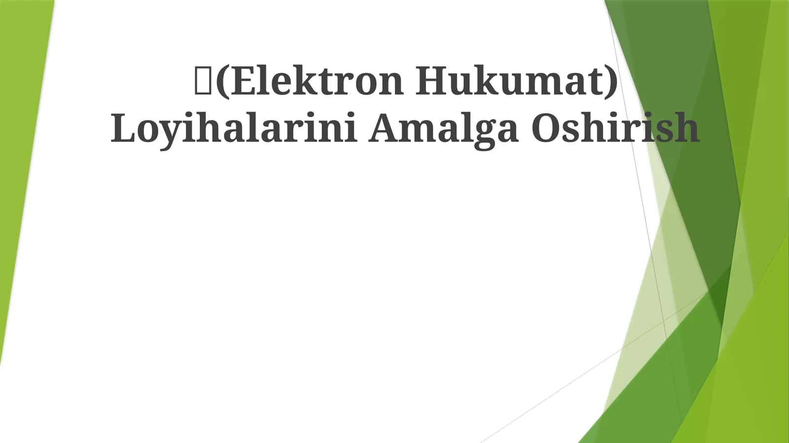 Elektron Hukumat Loyihalari