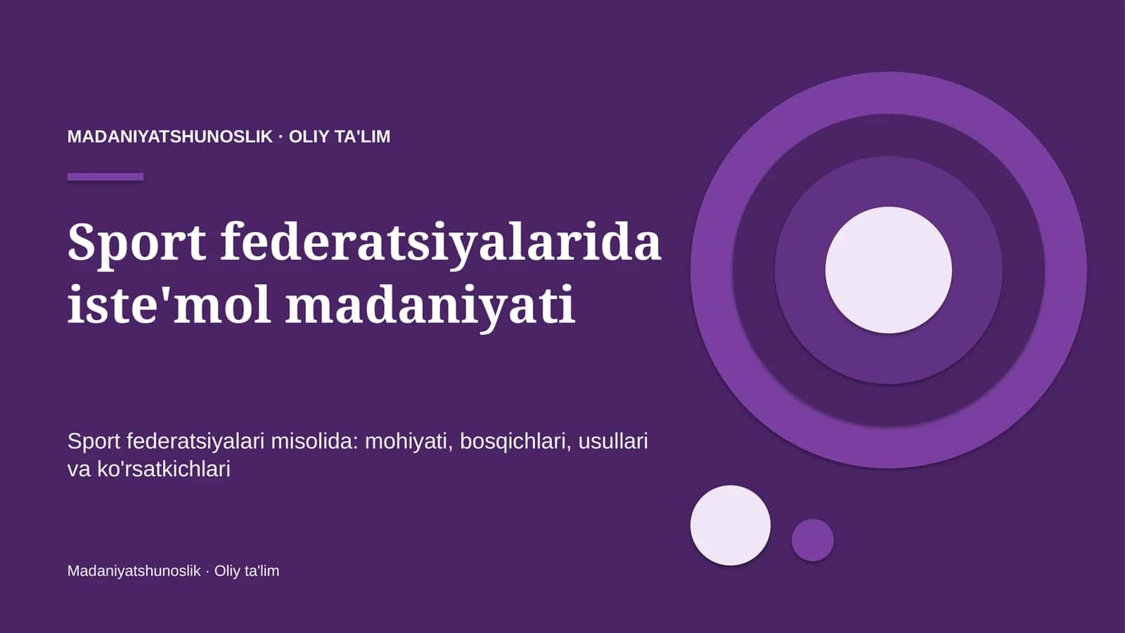 [Sport federatsiyalarida iste'mol madaniyati]