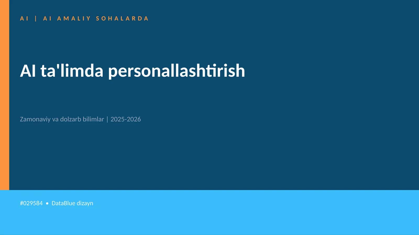 AI ta'limda personallashtirish