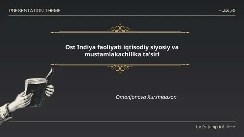 Ost Indiya faoliyati iqtisodiy siyosiy va mustamlakachilika ta'siri