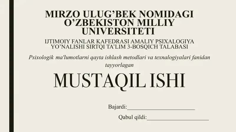 Ko'plik variatsion qator, ular bilan ishlash moda, mediana, tartiblash