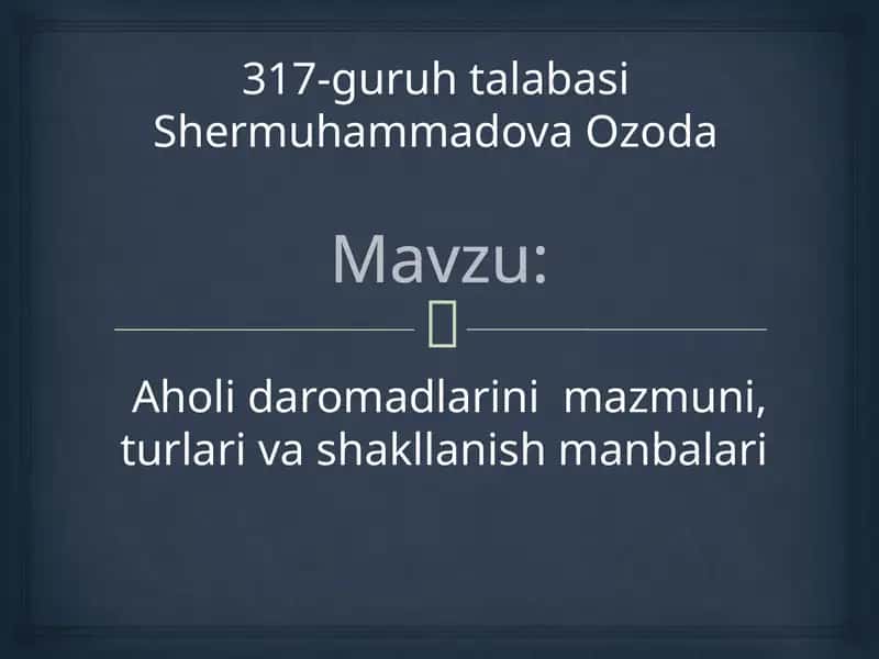 Aholidaromadlar va ularning mazmuni