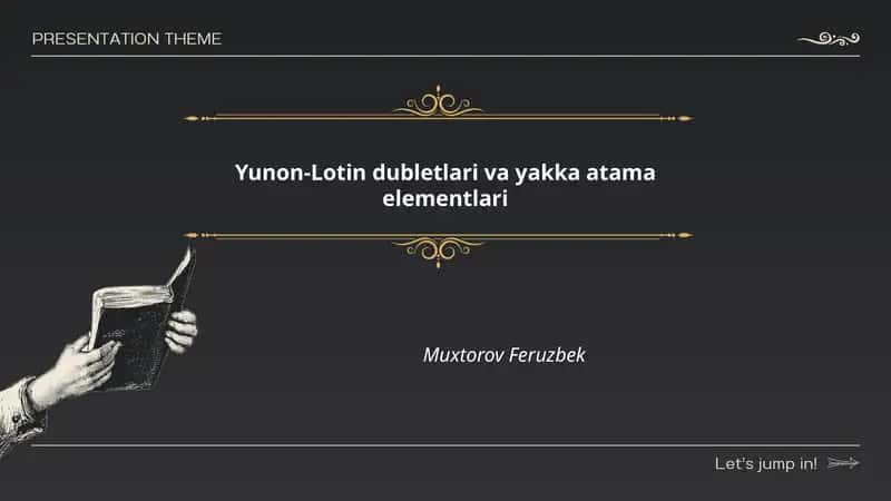 Yunon-Lotin dubletlari va yakka atama elementlari