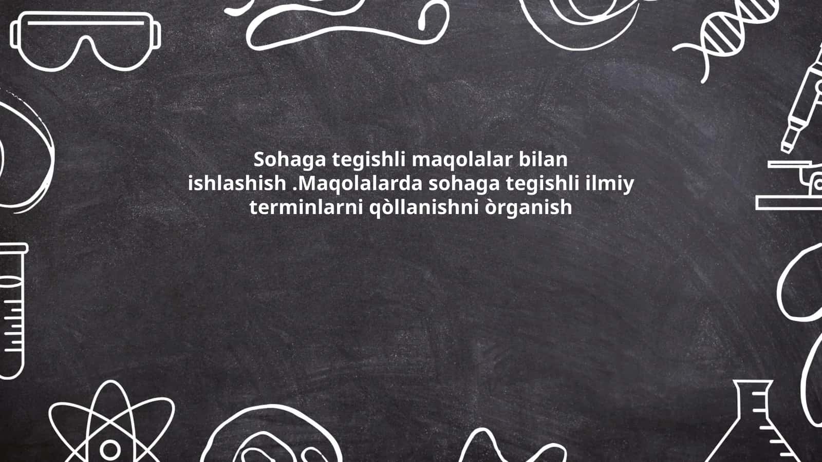 Sohaga oid ilmiy terminologiya