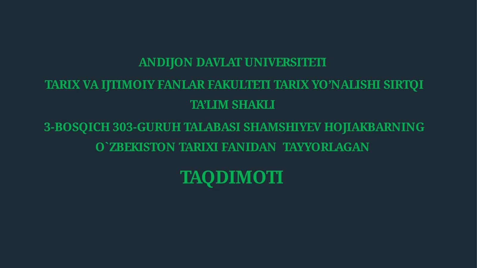 Arab davlatlari Usmoniylar imperiyasi hukmronligi ostida XVI asr – XX asr boshlari