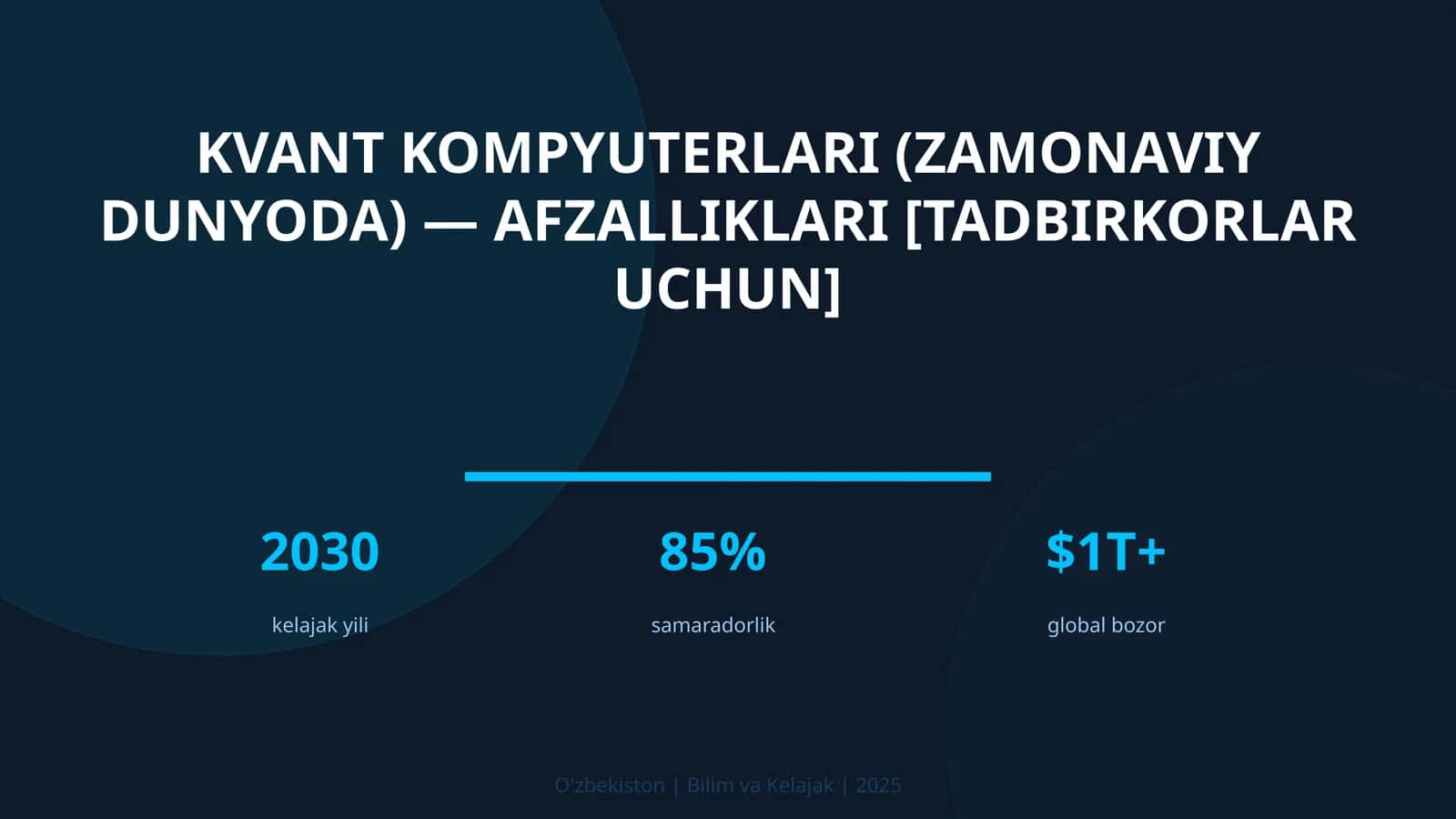 Kvant kompyuterlari (zamonaviy dunyoda) — afzalliklari [tadbirkorlar uchun]