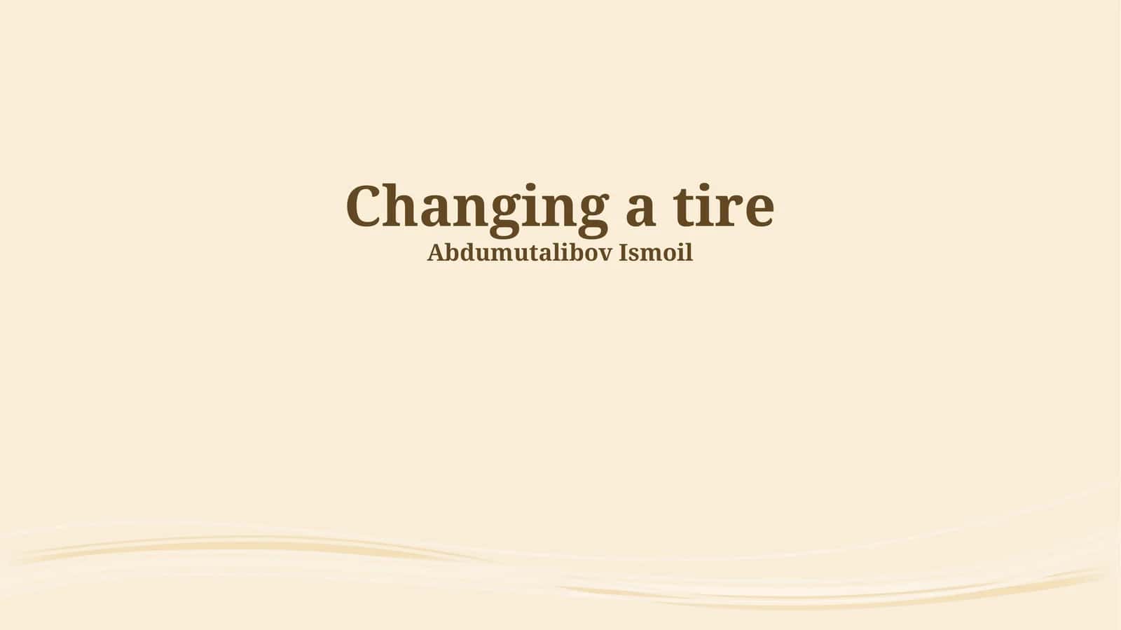 Changing a tire