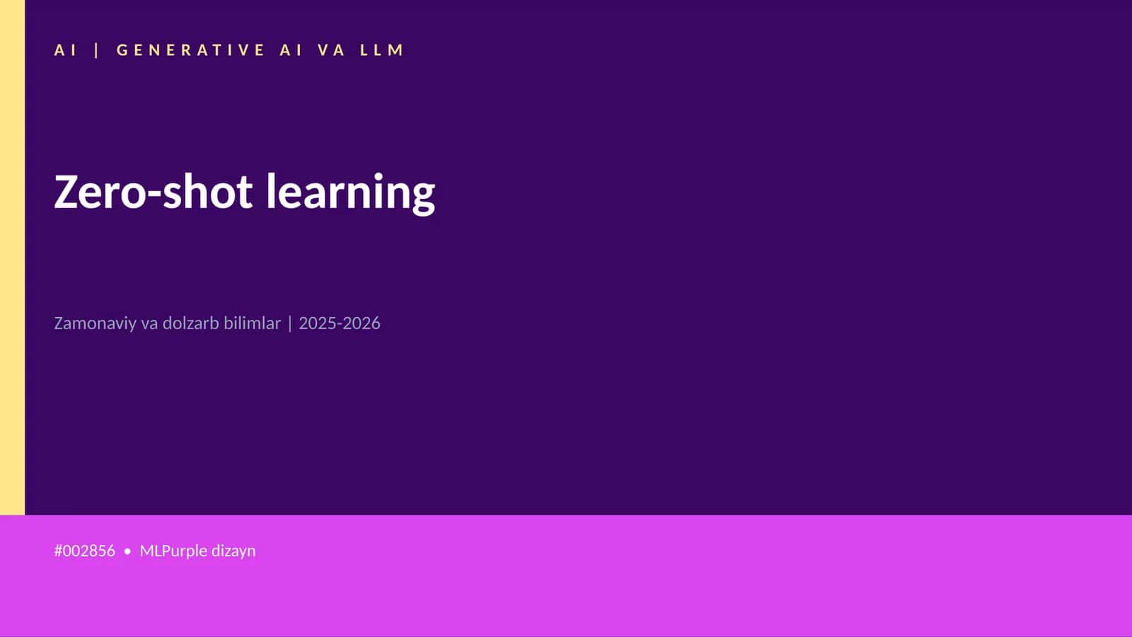 Zero-shot learning