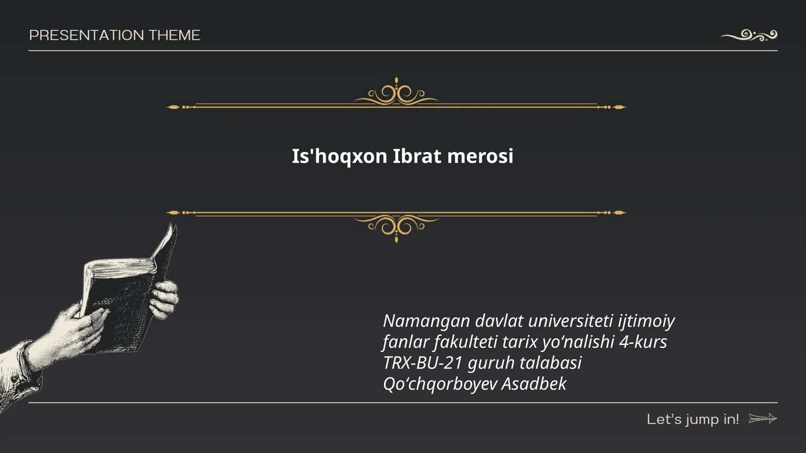 Is'hoqxon Ibrat merosi