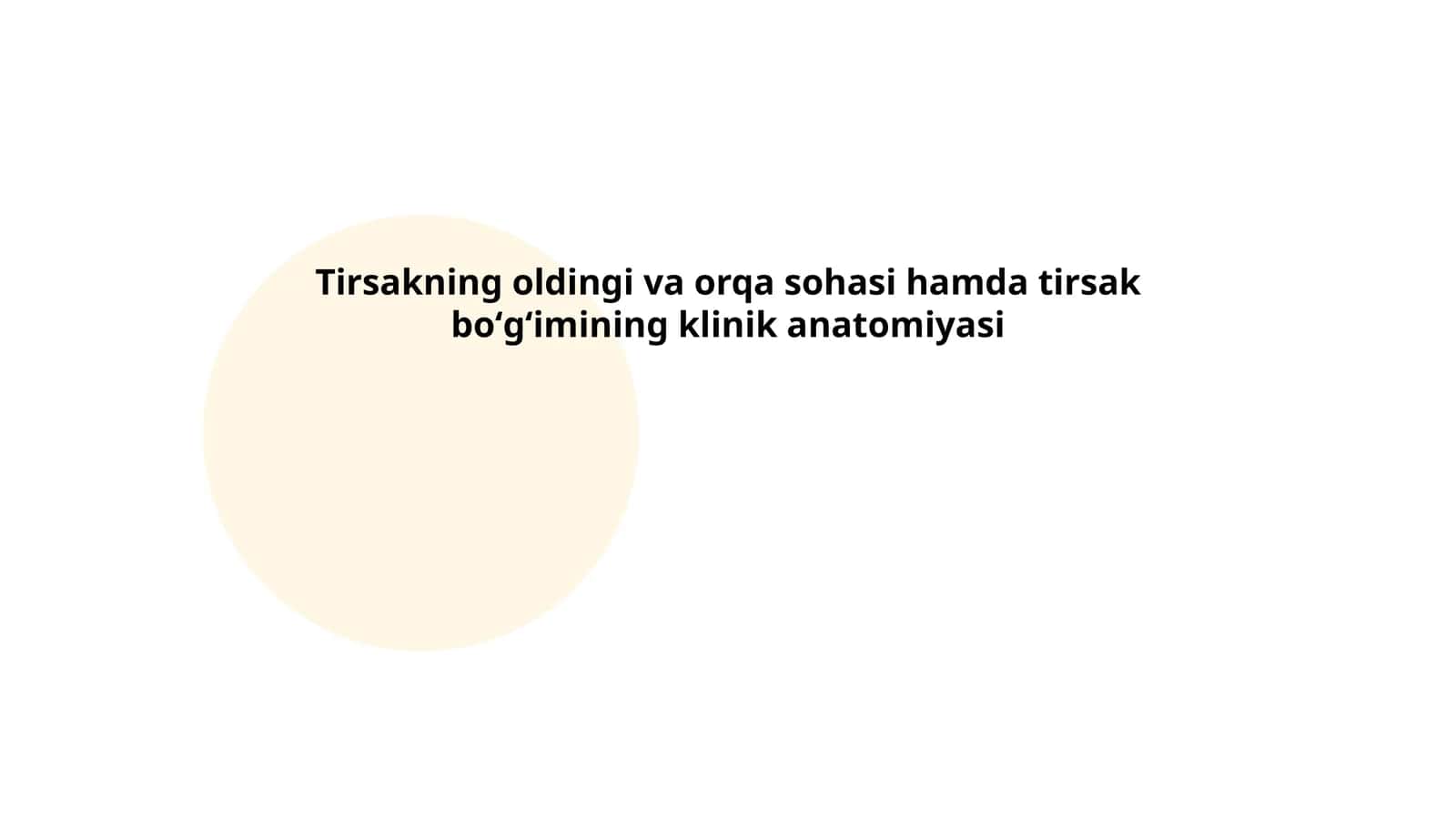 Tirsakning oldingi va orqa sohasi hamda tirsak boʻgʻimining klinik anatomiyasi