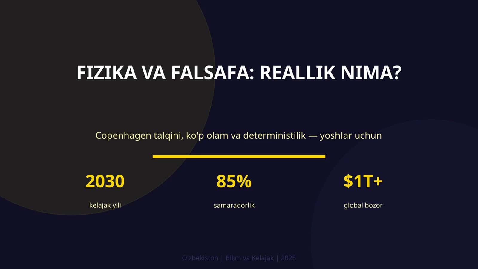 FIZIKA VA FALSAFA: REALLIK NIMA?