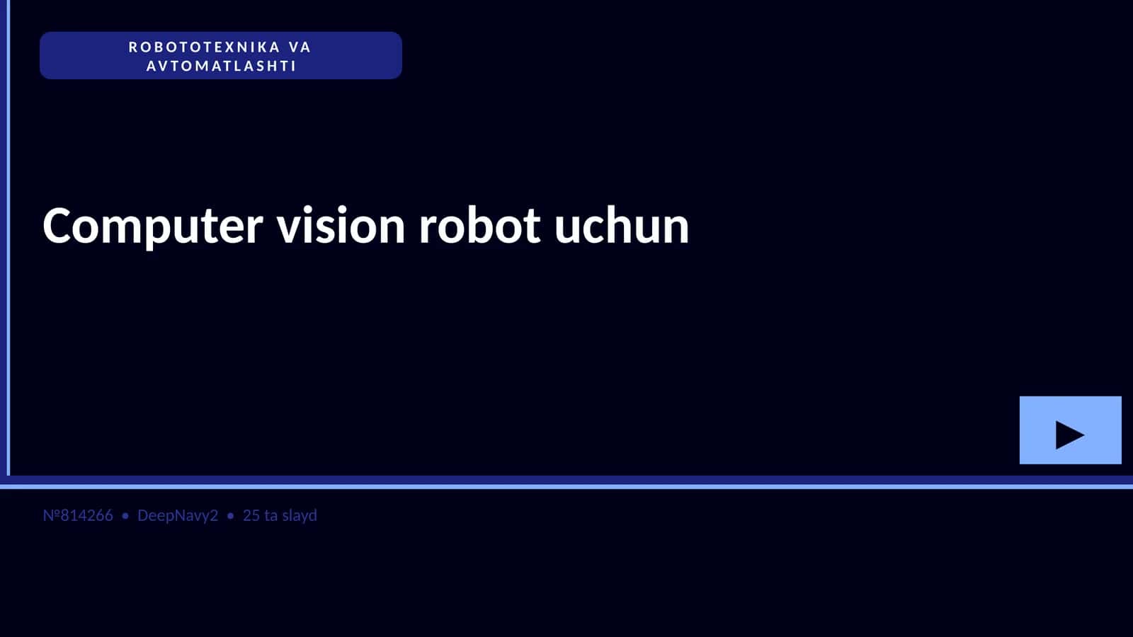 ROBOTOTEXNIKA VA AVTOMATLASHTI