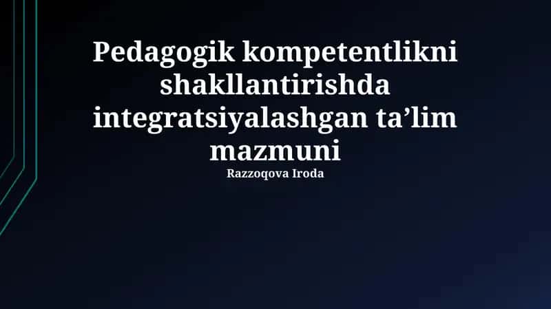 Integratsiyalashgan taʼlim mazmuni