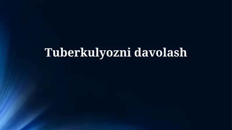 Tuberkulyoznidavolash