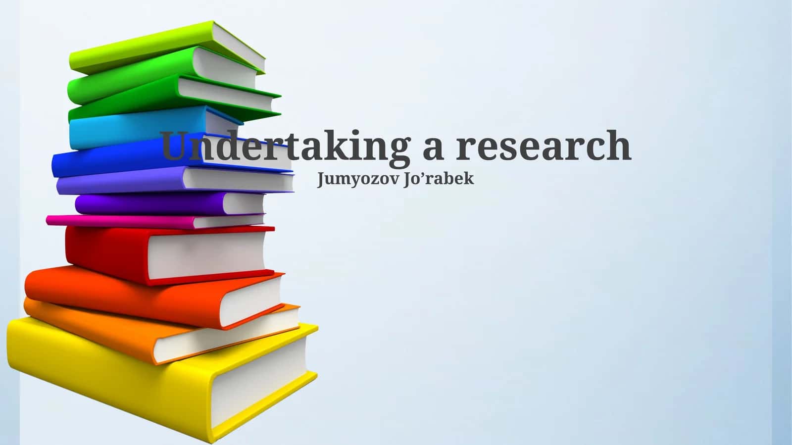 Undertaking a research